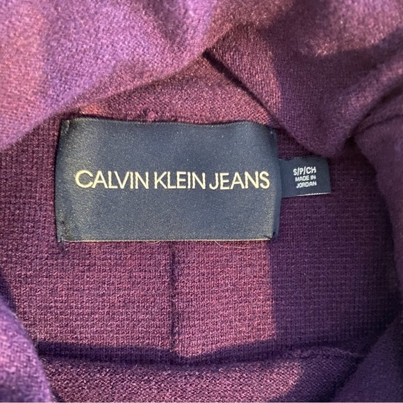 Calvin Klein Jeans Purple Turtleneck Viscose Blend Sweater Women's Size Small S - Picture 7 of 8